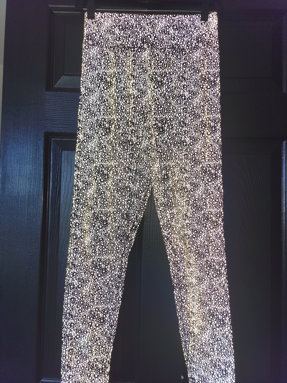Noli Blackline Black and Metallic Gold Speckled Leggings